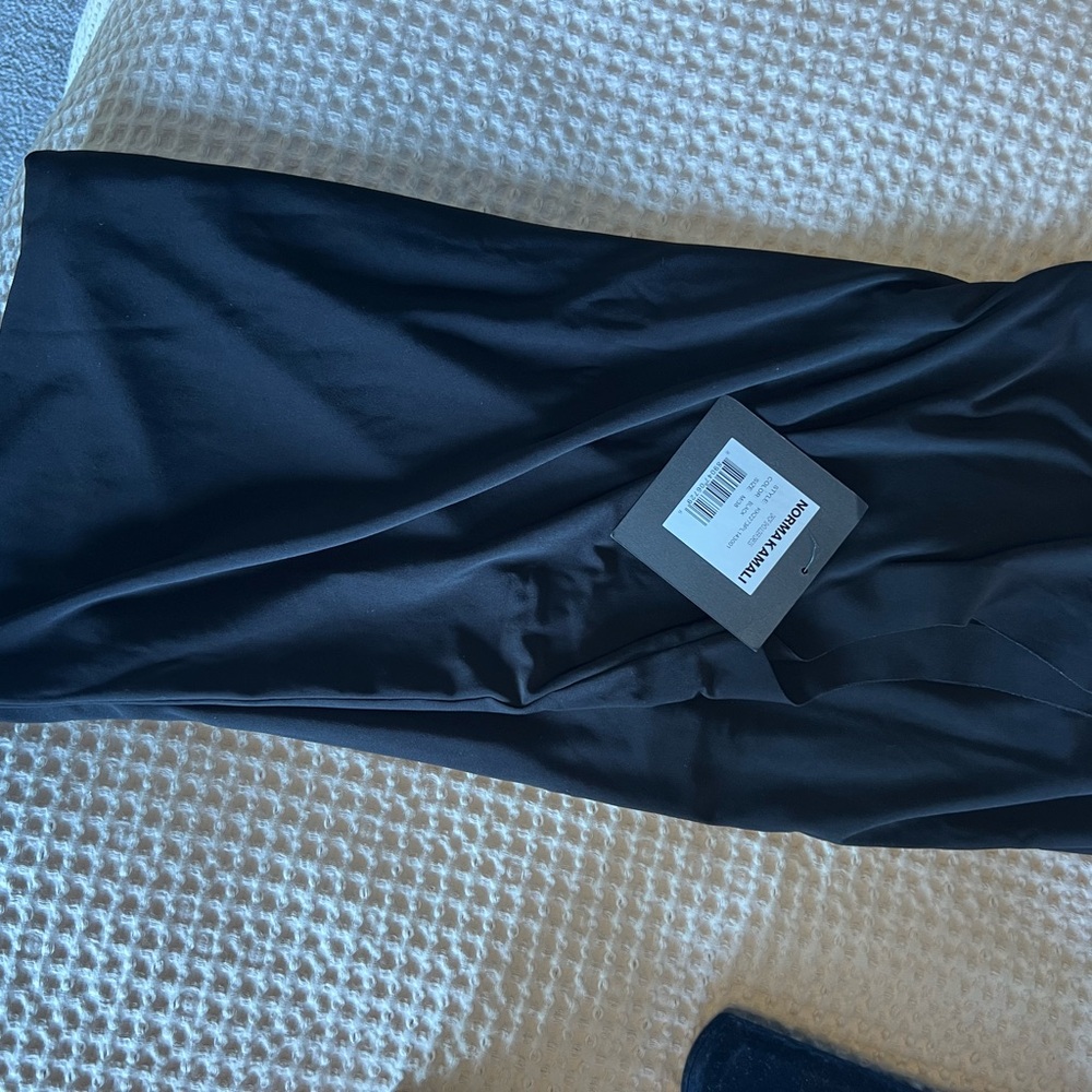 Norma Kamali Asymmetric Black Dress - Picture 3 of 4